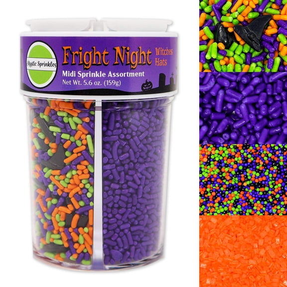 Mystic Sprinkles Fright Night Witches Hats Midi Sprinkle Assortment 5.6oz