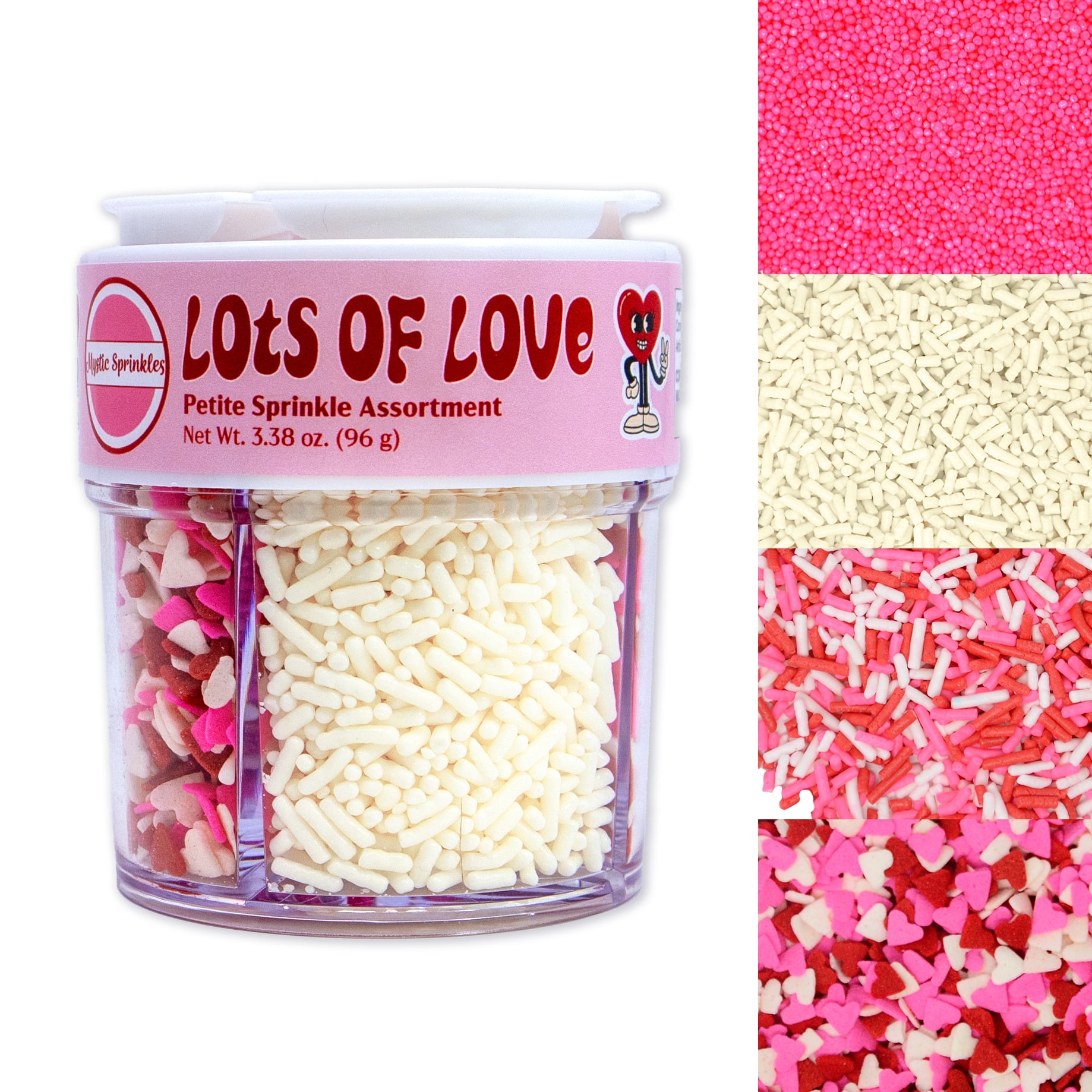 Random Sprinkle Mystic Sprinkles Lot's of Love Petite Sprinkle Assortment 3.38oz ...