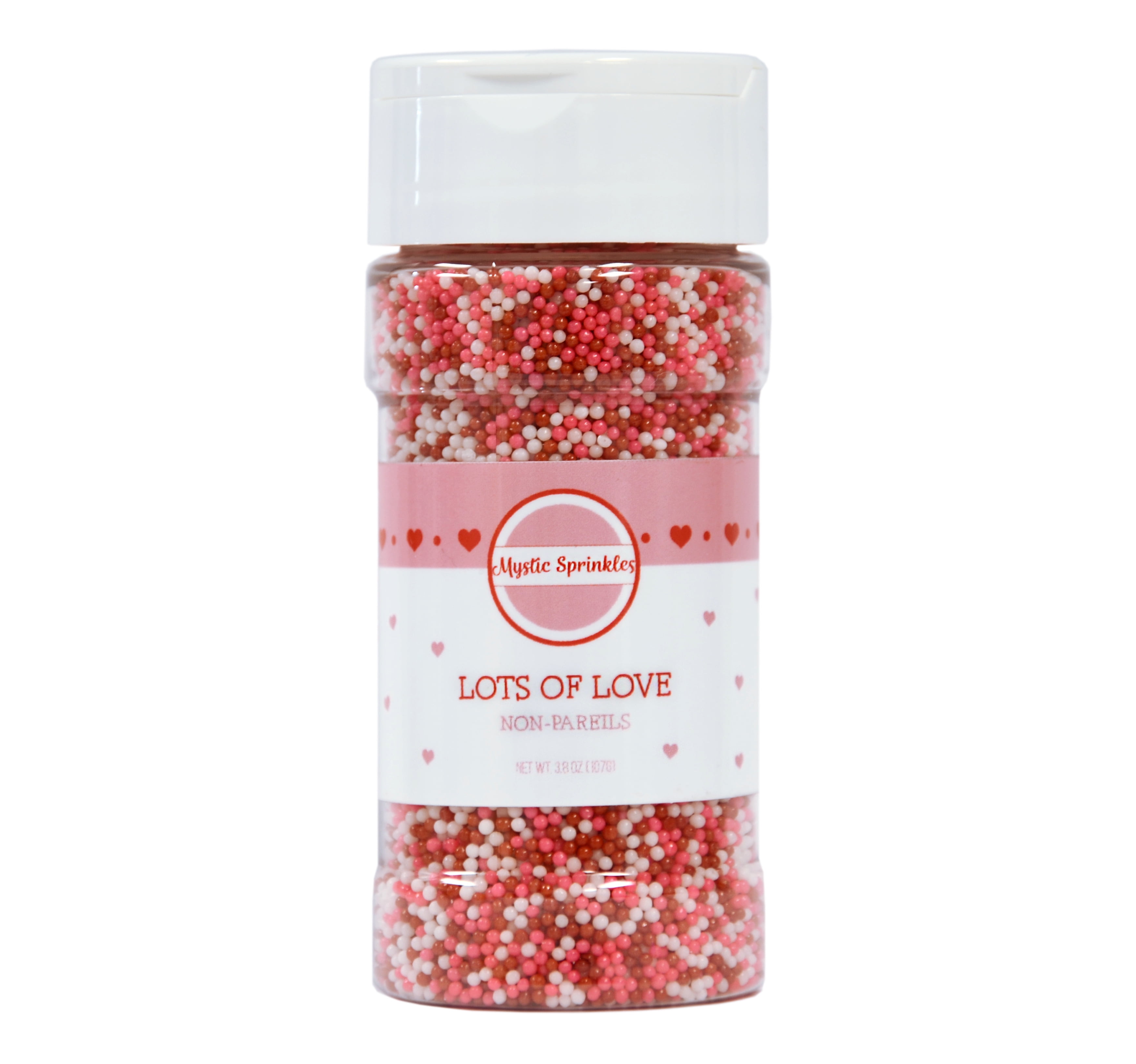 Mystic Sprinkles Lots of Love Nonpareils 3.8 oz.