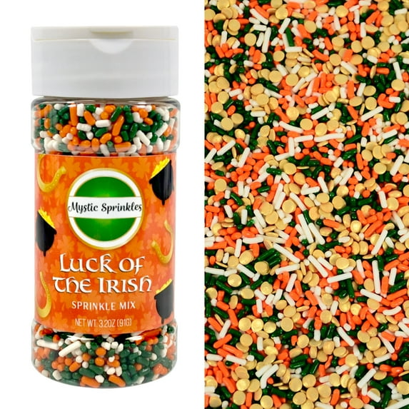Mystic Sprinkles Luck of the Irish Sprinkle Mix 3.2 Ounce Bottle