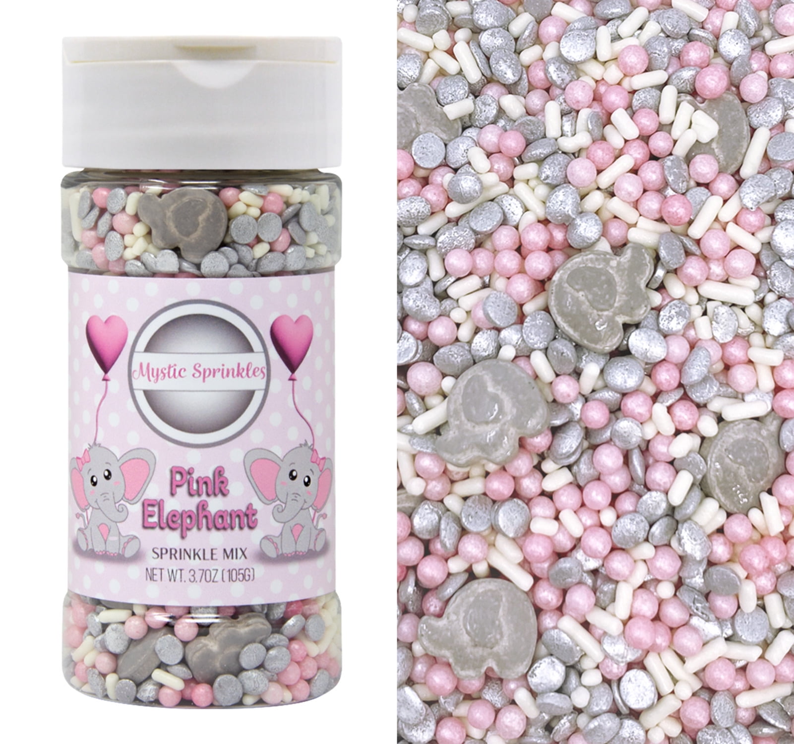 Mystic Sprinkles Pink Elephant Sprinkle Mix 3.7 oz