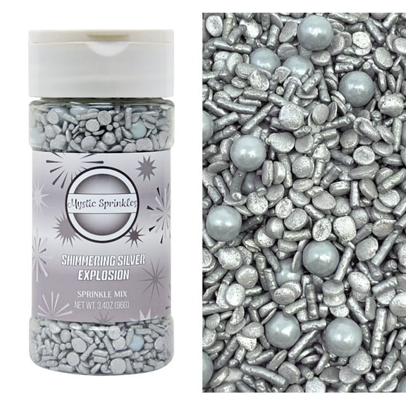 Mystic Sprinkles Shimmering Silver Sprinkle Explosion 3.2 oz.