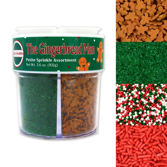 Mystic Sprinkles The Gingerbread Man Petite Sprinkle Assortment 3.6oz