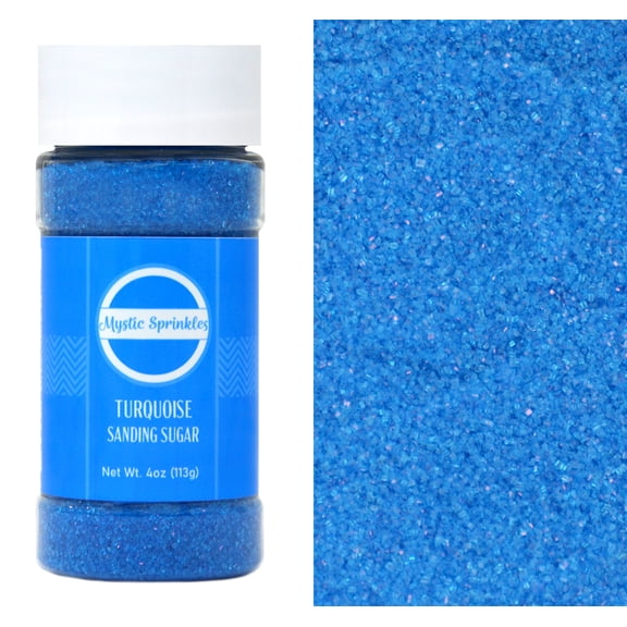 Mystic Sprinkles Turquoise - Blue Sanding Sugar 4 oz.