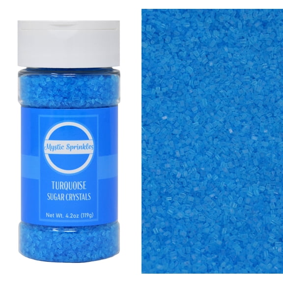 Mystic Sprinkles Turquoise - Blue Sugar Crystals 4.2 oz.