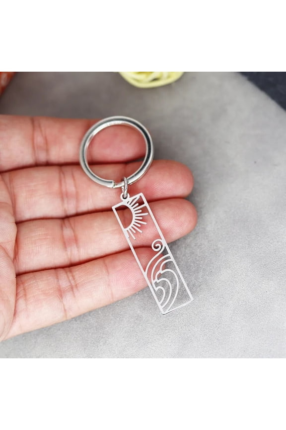 Mystic Sun Cloud Charm Keychain Gift Fashion Jewelry Gift Door Lock Keyring Accessories Vintage Stainless Steel Key Chain