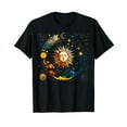 thumbnail image 1 of Mystic Sun and Moon Flowers Aesthetic T-Shirt for Women Men Cotton 100% Summer Tops Women Fashion Casual Short Sleeves, 1 of 1