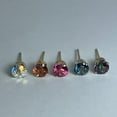 thumbnail image 1 of Mystic Topaz 5mm Round 14kt Yellow Gold Stud Earrings Neptune Garden Mercury Mist Pink Topaz, 1 of 7