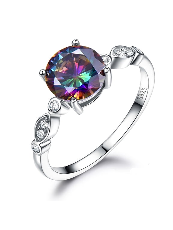 Mystic Topaz Engagement Ring for Women Sterling Silver Ginger Lyne Collection