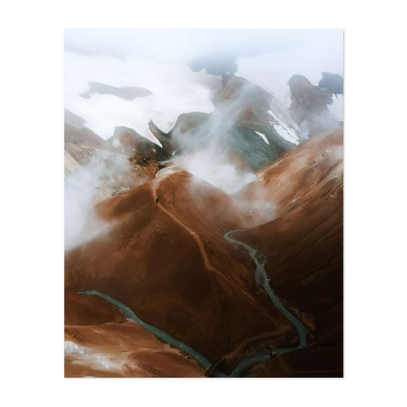 Mystic Trails 03 - Hrunamannahreppur Iceland Photography Mountain Landscape Nature Wilderness Scenic Surrealism Unframed Wall Art Print 8 x 10 inches