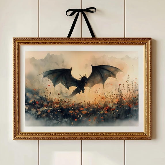 Mystic Twilight Dragon Wall Art