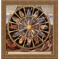 thumbnail image 1 of Mystic Wheel (The Vision of Ezekiel) 20x20 Gold Ornate Wood Framed Canvas Art by Fra Angelico, 1 of 2