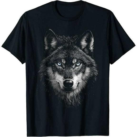 Mystic Wolf Animal Art Graphic Wolves T-Shirt Tops Tee
