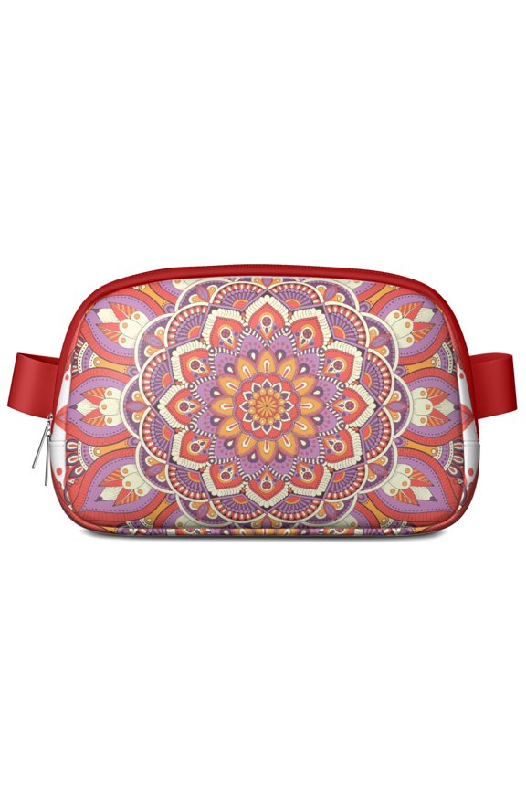 Mystic Zen Waist Pack – Fashionable Waterproof Fanny Pack with Sacred Mandala Symbols, Spiritual & Meditative Aesthetic