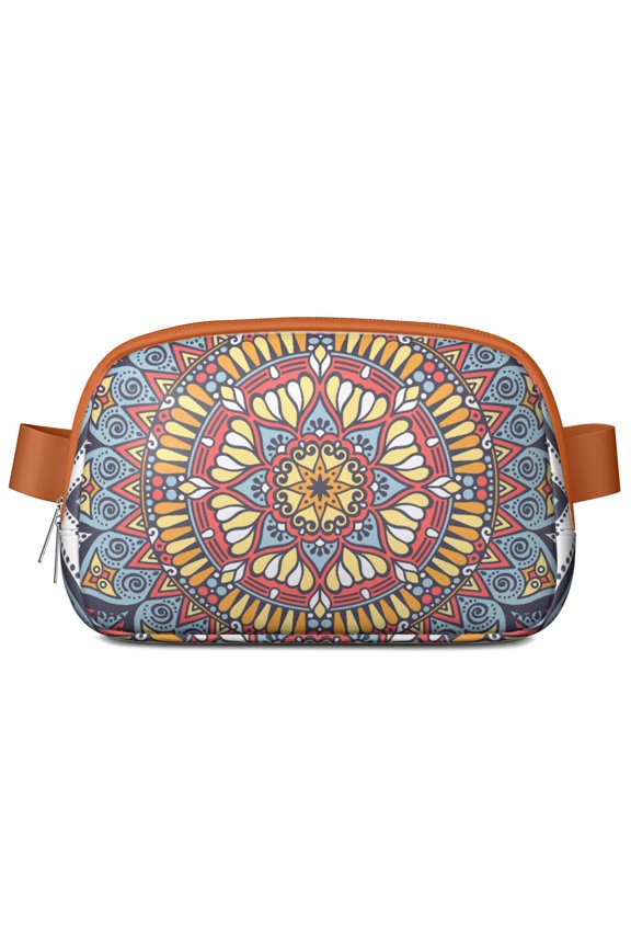 Mystic Zen Waist Pack – Fashionable Waterproof Fanny Pack with Sacred Mandala Symbols, Spiritual & Meditative Aesthetic