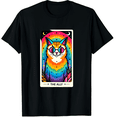 thumbnail image 1 of Mystical Ally Tarot Cat LGBTQ Pride Unisex Adult Black Cotton Tee, 1 of 5