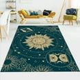 thumbnail image 1 of Mystical Astrology Area Rugs, Crescent and Stars Print Indoor Area Rug, Vintage Washable Soft Fluffy Large Floor Carpet for Bedroom Living Room Office 3'x4', 1 of 6