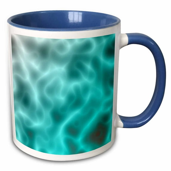 3drose, Mystical Blue Abstract, 15oz Two-tone Blue Mug