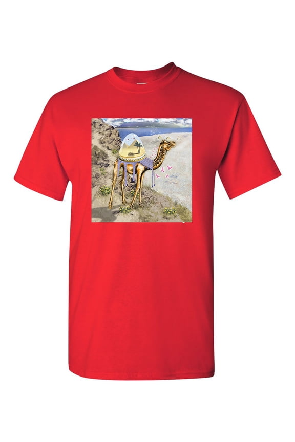Mystical Camel Desert Pyramid Tanya Ramsey Artworks Art DT Adult T-Shirt Tee