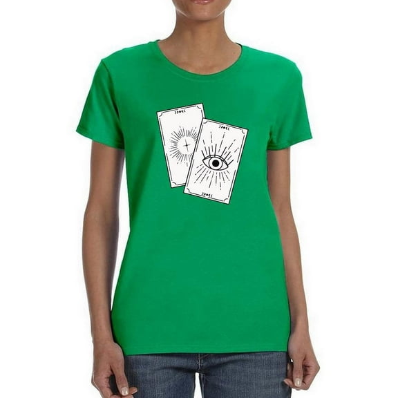 Mystical Cards Shaped T-Shirt Women -Image by Shutterstock, Female x-Large
