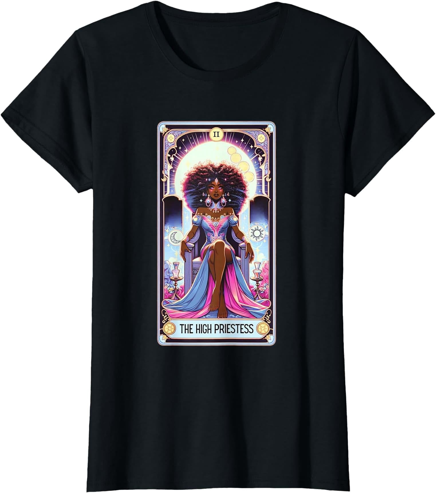Mystical Celestial High Priestess Tarot Card T-Shirt - Walmart.com