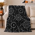 thumbnail image 1 of Mystical Celestial Moons Stars decorative motif Ornament, Warm Flannel Blanket for Living Room and Family Room, Festive autumn celebration Scene, Art Lovers autumn celebration Gift, 1 of 9