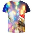 thumbnail image 1 of Mystical Christmas Sloth All Over Adult T-Shirt, 1 of 2