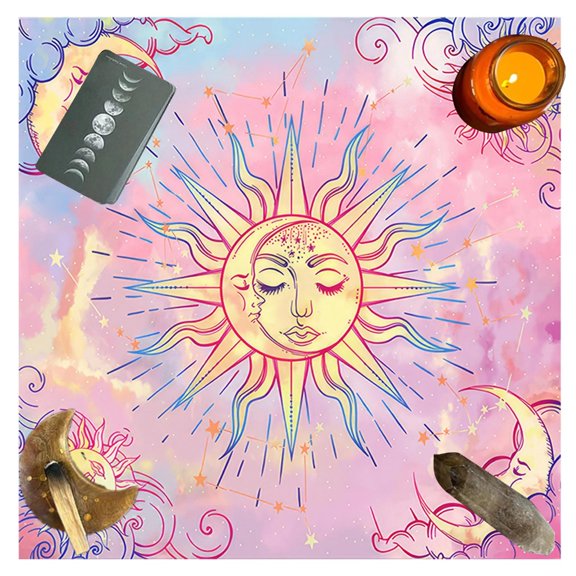 Mystical Cloth Tarot Tablecloth Table Cover for Kitchen Dining Party Decors