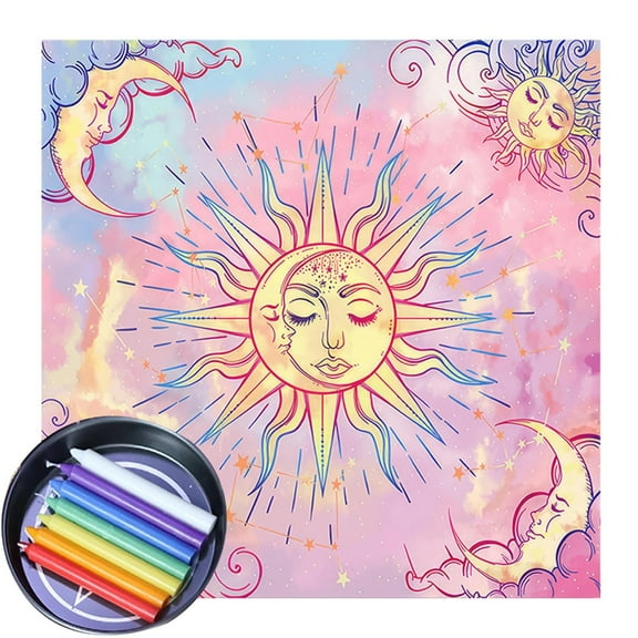 Mystical Cloth Tarot Tablecloth Table Cover for Kitchen Dining Party Decors