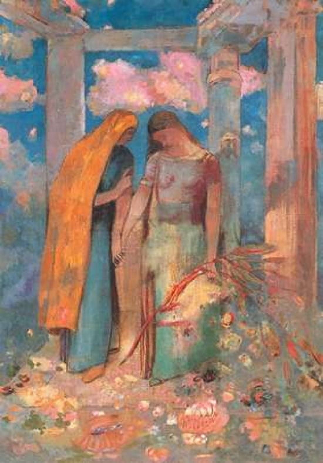 Mystical Conversation Canvas Art - Odilion Redon (20 x 28)