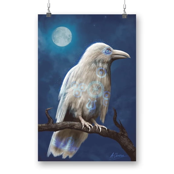 Mystical Crow Poster - Anthony Chirstou Designs,