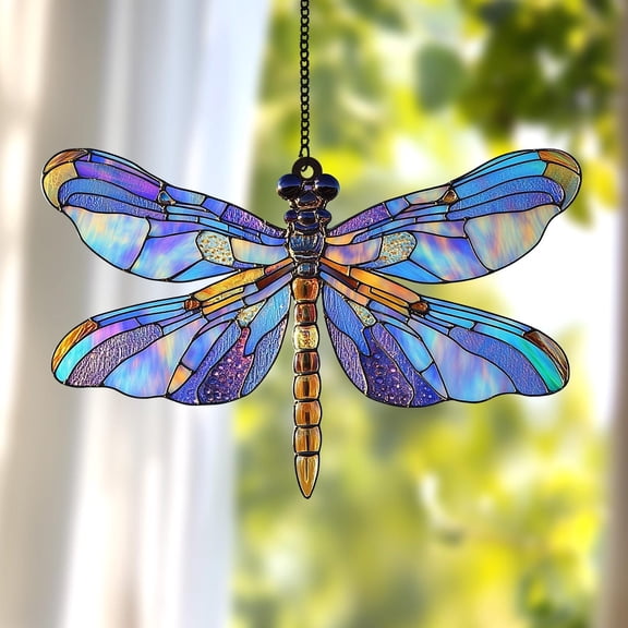 Mystical Dragonfly Suncatcher, Acrylic Window Hanging for Garden and Home Decor, Thoughtful Gift for Birthdays, Memorials, and Celtic Lovers