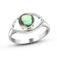 thumbnail image 1 of Mystical Evil Eye w/ Abalone Shell Inlay Sterling Silver Ring - 6, 1 of 8