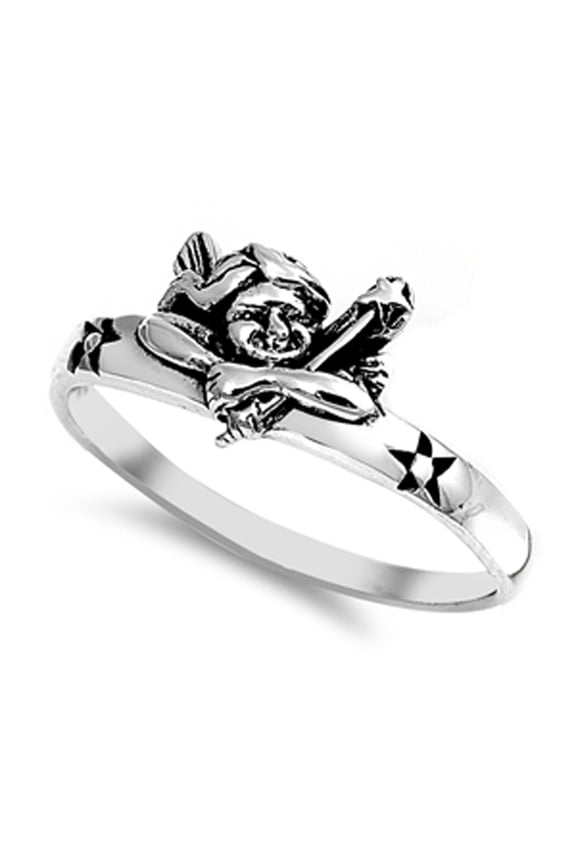 Mystical Fairy Star Angel Wand Ring 925 Sterling Silver Band Jewelry Female Male Unisex Size 7