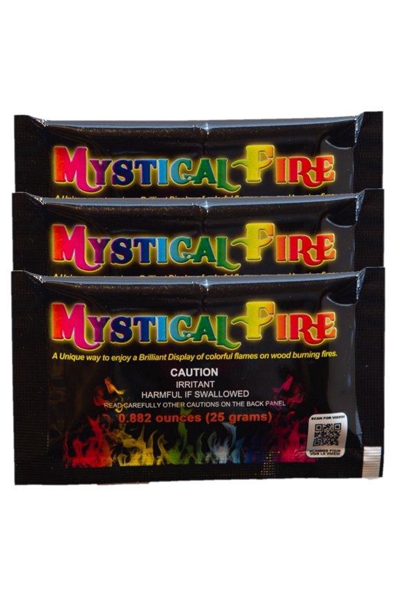 Fire Flame Colorant Vibrant Long-Lasting Pulsating Flame Color Changer for Indoor or Outdoor Use 0.882 oz. Packets 3 Pack