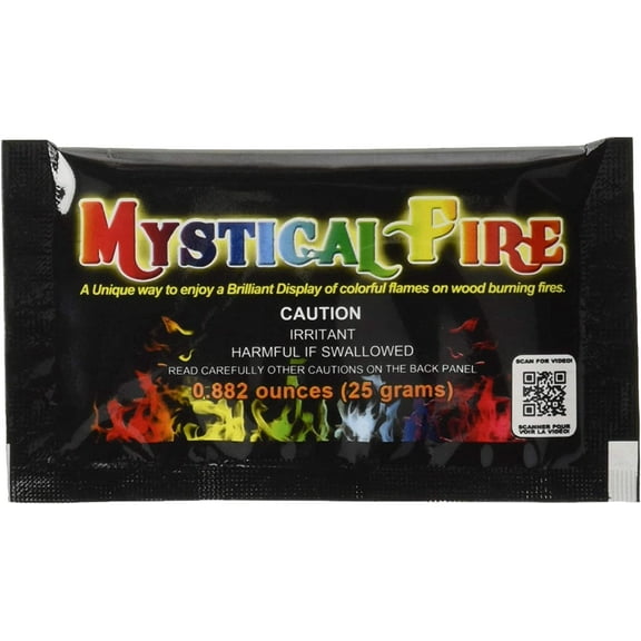 Mystical Fire Flame Colorant Vibrant Long-Lasting Pulsating Flame Color Changer for Indoor or Outdoor Use 0.882 oz Packets | 12 Pack