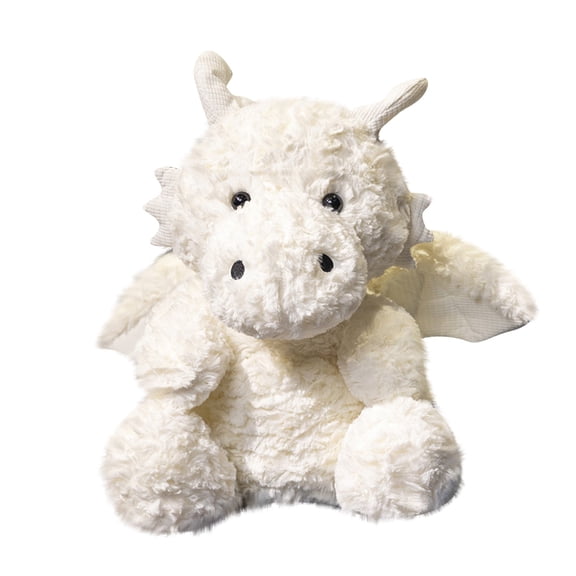 Mystical Flying Dragon Plush Collectible Decorative Stuffed Animal Mythical Creature Display Model White