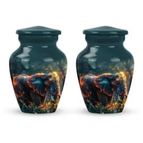 Mystical Forest Giant Urns For Ashes Adult Female Mom - Funeral Urns For Adult Ashes Men - Urns For Ashes Adult Female Mother - Urn For Human Ashes Adult Men (Size -3inch,2Pcs)