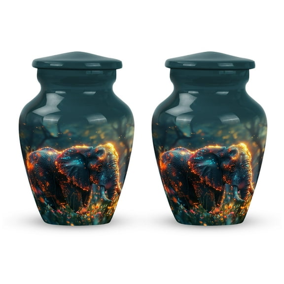 Mystical Forest Giant Urns For Ashes Adult Female Mom - Funeral Urns For Adult Ashes Men - Urns For Ashes Adult Female Mother - Urn For Human Ashes Adult Men (Size -3inch,2Pcs)