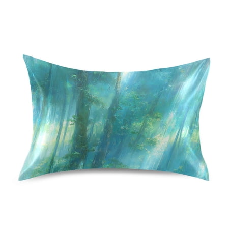 Mystical Forest Light Luxury Silky Soft Pillowcase Standard Size Wrinkle Resistant Envelope Closure 20x26in
