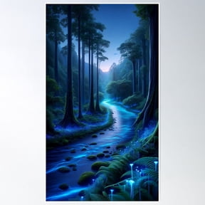 Mystical Forest Path Poster Wall Art, Modern Wall Decor, 8x12 UNFRAMED