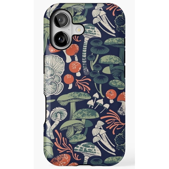 Mystical Fungi Midnight Sage Forest Toad Phone Case for iPhone 17 16 15 14 13 12 11 Pro Max