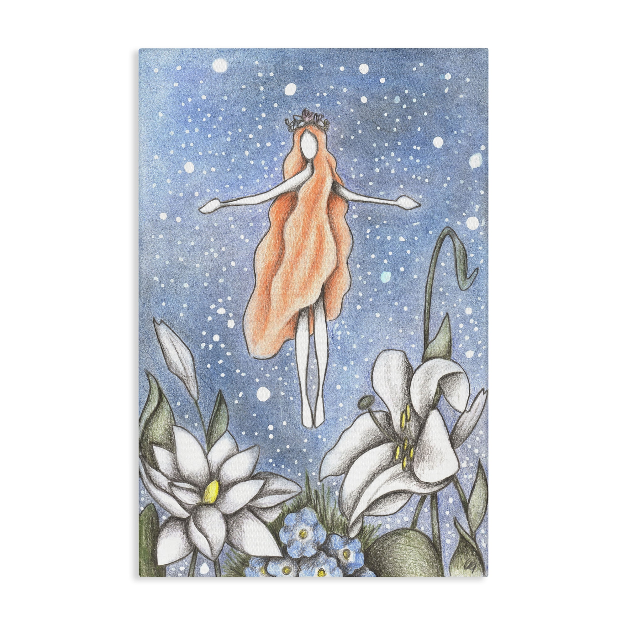 Mystical Garden Fairy Sparkle Canvas Wall Art, design by Cecilia Battaini