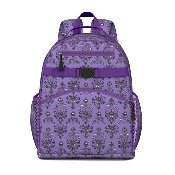 Mystical Goth Students Backpack with Cosmic Eclipse and Lunar Constellation Art, Ethereal Sunburst Print, Adjustable Straps and Spacious for and School