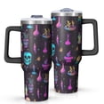 thumbnail image 1 of Mystical Halloween Pattern Tumbler with Handle and Lid,40oz Double Wall Vacuum Insulated Tumbler,Cups Gift for Women and Men, 1 of 7