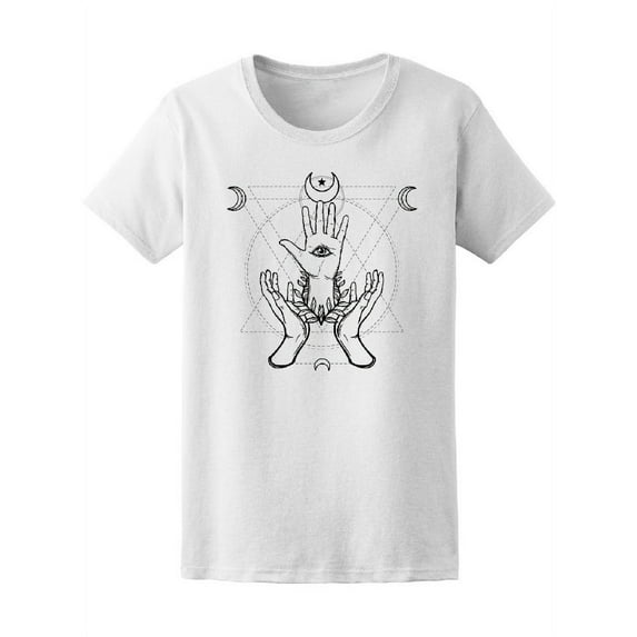 Mystical Hand Providence Eye T-Shirt Women -Image by Shutterstock, Female x-Large