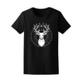 thumbnail image 1 of Mystical Horned Deer Geometry T-Shirt Women -Image by Shutterstock, Female x-Large, 1 of 2