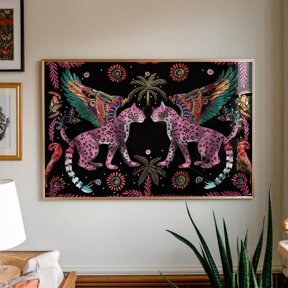 Mystical Jaguar Aztec Jungle Poster Unframed Paper Print