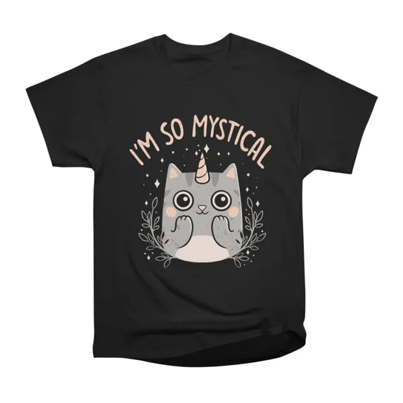 Mystical Kitty Mystic Cute Unicorn Cat Gift T-Shirt Tee Gift For Him Merch For Her Apparel