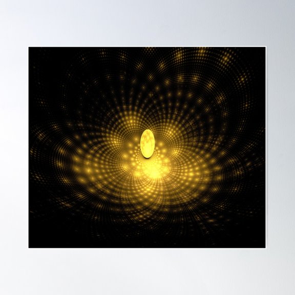 Mystical Light Fractal Egg Poster Wall Art, Modern Wall Decor For Living Room Bedroom, 8x12 UNFRAMED